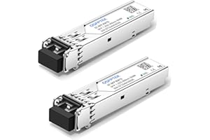QSFPTEK 2Pack 1000Base-SX Transceiver MMF 850nm,550m,DOM, Gigabit Multimode SFP to LC Module, Mini-GBIC for Cisco GLC-SX-MMD, Meraki MA-SFP-1GB-SX, Mikrotik, Supermicro, Ubiquiti