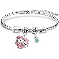 thumbnail image 2 of Sister Bracelet For 5,Bridesmaid Bracelet,5 Heart Bracelet,5 Sister Bracelet,5 Best Friend Bracelet,Matching Bracelets For 5 2 of 11