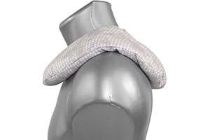 ‎GIRAFFENLAND Kirschkern Nackenhörnchen 30x33 grau-beige | Kirschkernkissen Nacken | Nackenkissen Wärmekissen