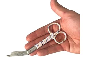 AQOS Tijeras enfermeria - Tijeras punta roma - Tijera punta Roma - Enfermera Apuros - TCAE Accesorios - Material para Enfermeras - Regalos Para Enfermeras - Tijeras Vendaje.