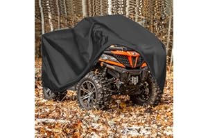 QYMOTO ATV Cover Large,Quad Bike Storage Cover Heavy Duty 420D,Outdoor Waterproof Windproof for CFMOTO Cforce,Polaris Sportsman,Honda,Yamaha Grizzly,Hisun,Size 91" Lx 49" Wx 51" H