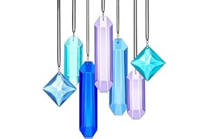 ‎HDCRYSTALGIFTS HDCRYSTALGIFTS Kristallprismen Sonnenfänger zum Aufhängen, 7 Stück, blaue Träume, Sonnenfänger, Regenbogenmacher, Sonnenfänger, Innenfenster, Haus, Garten, Weihnachtsbaumdekoration