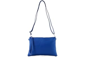 modamoda de T186 Italian Leather Clutch / Shoulder Bag, Medium