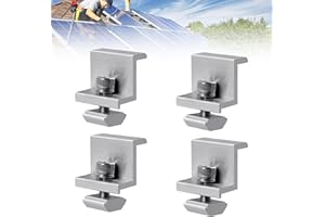 SZ-KARIDGE Solarmodul Halterung, 4 Stücke 30mm Solar Panel Z Halterunge, Solarmodul Endklemme,Einstellbare Klemme PV-Photovoltaik-Montagehalterung,für Wohnmobile, Boote, Dächer, Wände