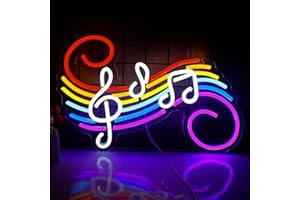 WANXING Señal de neón de nota Musical, luz de neón LED para decoración de pared, señal de nota Musical con alimentación USB para Bar, fiesta de música, discoteca, estudio, regalo