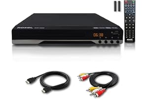 Roxel RDP-S600 - Lettore DVD con cavo HDMI e cavo RCA inclusi - Multi Region - Porta USB - Telecomando - Full HD - Funzione Stop Resume - Lettore CD - Porta HDMI e RCA