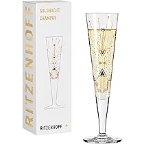 Ritzenhoff 1071016 Copa De Champán 200 Ml - Serie Goldnacht No. 16 - Noble Pieza De Diseño Con Oro Auténtico - Made In Germany