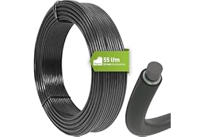 Fepro® Spanndraht 3,1 mm x 55 m, anthrazit, verzinkt und kunststoffbeschichtet - witterungsbeständig, ideal für Maschendraht, Wildzaun, Garten oder basteln