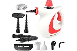 Belaco Steam Cleaner, Upholstery Cleaner, Handheld Steam Cleaner, Pressurized Multi-purpose Portable Steamer, with 9 accessories 1050 watts for homes, sofas, bathrooms, and cars B-SC389A