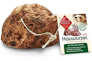 ChronoBalance® Korzeń do żucia dla psów L zabawka do gryzienia zębów zabawka dla psa ze 100% drewna wrzosowego z korzenia: drążek do żucia do wzmocnienia uzębienia: naturalny, bez dodatków, trwały