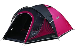 Coleman Tent The BlackOut | 3-4 man Festival Camping tent with BlackOut Bedroom Technology | extra dark bedrooms | 3-4 Person Dome Tent 100% waterproof with sewn in groundsheet