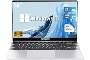 FUNYET Ordenador Portatil, N5095 (hasta 2,9 GHz), 16GB RAM 1TB SSD Windows 11 Pro 14.1" IPS FHD 1920 * 1080 PC Portatil, Convertible 180° Laptop Mini HDMI, DC, WiFi, USB3.0×2, Bluetooth 4.2