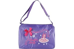 Niiyen Borsa Zaino per Danza Classica, Borsa da Bagno per Danza Classica per Bambina, Zaino Ricamato, Tracolla Regolabile e Cerniera Facile, per Danza Classica, Danza, Basket(Viola)