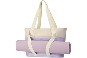 Axcone Bolsa de Transporte para Mujer,Bolsa de Transporte Acolchada con Cremallera,Bolsa Gimnasio de Deporte con Correas para Esterilla de Yoga para Viajes y Deportes