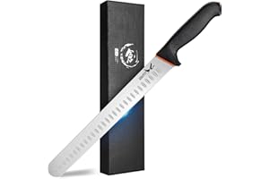 Golden Bird Couteau à jambon couteau à découper professionnel ultra tranchant, lame de 30 cm avec poignée antidérapante, idéal pour jambon, viande et barbecue