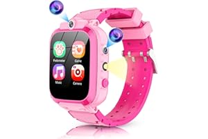 ELEJAFE Smartwatch Bambini, 24 Giochi, Contapassi Calorico, Lettore Musicale, Orologio Smartwatch Bambini con 2 Fotocameras,Torcia Sveglia, 2-13 anni Bambino Festiva Regalo[Scheda SD integrata]