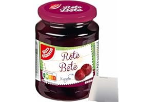 Gut&Günstig Rote Bete Kugeln geschält bissfest (330g Glas) + usy Block