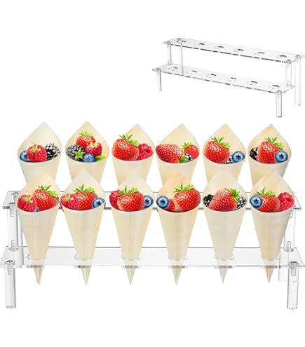 Eistütenhalter Acryl Für 3 Waffeln - Hygienische Thekenhalterung Für Eisdielen