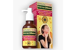 ImmunoSTRONG Prima Difesa Spray Gola Antinfiammatorio Forte Per difese Immunitarie Bambini e Adulti con Echinacea, Erisimo e Tea tree oil, 20pcs
