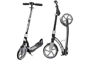 Apollo 230mm Giant XXL Wheel City-Scooter - Hurricane | Trottinette Freestyle Adulte avec Suspension | Trottinette Adulte Pliable et Réglable en Hauteur | Trottinette Adulte & Enfant à Partir de 7 ans