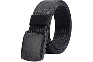 LionVII Ceinture en Nylon Homme - Boucle en Plastique Sangle de Ceinture Entièrement Réglable pour le Travail Taille Ajustable 75-125cm(28-49")