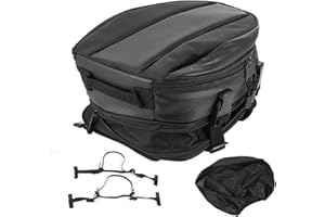 Joyzan Motorcycle Rear Seat Bag, Motorbike Helmet Storage Bags Back Saddle Tail Luggage Backpack Dual Sport Enduro Box Dirt Bike Accessories for Men Women Riders Riding Sports Travel Camping Gifts