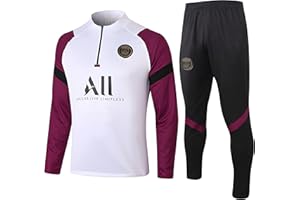 Kobzio chándal fútbol PSG hombre, equipacion futbol hombre chandal PSG 2023/2024 entrenamiento de fútbol para adultos Paris, adecuada para hombres y mujeres en primavera y otoño