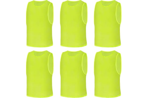 AUYAO Gilet d'entraînement de Football, Chasubles D’Entraînement Sport, Maille Scrimmage Training Training Gilets, Maillots Gilet de Train, Respirant Entrainement Dossard Convient
