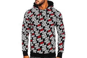 BOLF Hombre Sudadera Cerrada con Capucha Pulóver Liso Blusa Sweatshirt Hoodie Jersey Suéter Outdoor Deporte Impresión Entrenamiento Básico Ocio Estilo Deportivo Mix 1A1