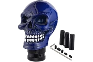 Padaodao Skull Gear Knob Lever Stick Shifter Handle Devil Shift Grip Head Automotive Accessories fit Most Manual Automatic Truck SUV Cars, Blue