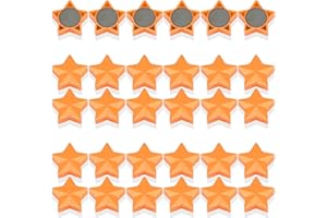 PYJLBX Imanes Nevera Imanes Potentes, 30 Piezas Imanes Pizarra Magnetica Imanes Pequeños Iman Potente Iman Nevera Magnets Imanes Pizarra Mini Imanes para Pizarra Magnetica, Nevera (Estrella, Naranja)