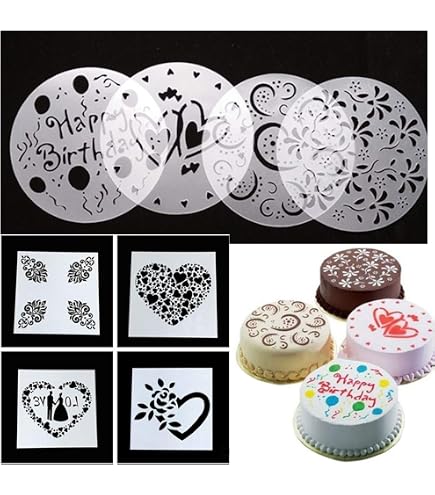 16 PEZZI STENCIL Per Decorare Torte, Compleanno Stampo In Rilievo Per Torta Mode EUR 13,99 - 9