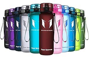 Super Sparrow Botella de Agua Deportiva - 500ml - Sin BPA (Mate- Rojo Imperial)