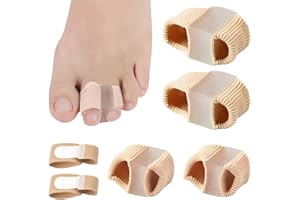 OMLALAYI 4 Pezzi Separatore Dita Piede,Separatore Dita Piede,Divaricatore Alluce Valgo,Separatore Dita Piedi Mignolo Silicone,Separa Dita Piedi,Per Evitare Sfregamenti e Alleviare la Pressione