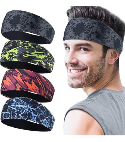 Pack De 3 Bandeaux Sport LATTCURE - Anti-transpiration, élastique, Unisexe Pour Running, Yoga, Etc. - 9