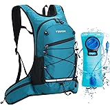 Zaino Idratazione con Vescica 2L, Zainetto Running Leggero Donna Uomo Zaino con Sacca Idrica per Corsa MTB Ciclismo Maratona 