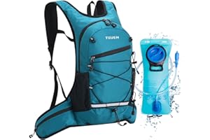TEUEN Mochila de Hidratación con 2 litros Bolsa de Agua, Mochila Agua Mujer Hombre 6 litros Mochilas Trail Running Ligera para Correr Senderismo o Ciclismo Unisex Adulto