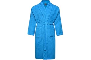 Adore Home Mens and Ladies 100% Cotton Terry Toweling Shawl Collar Red Bathrobe Dressing Gown Bath Robe