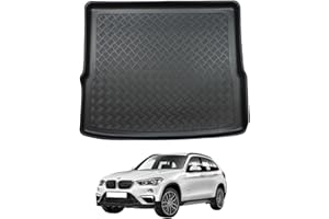 NOMAD Boot Liner for BMW X1 2015+ [F48] Recyclable Plastic (PE) Tailored Fit Car Floor Mat Protector Guard Tray Black Custom Fitted Accessory Dog Friendly Waterproof with Raised Edges