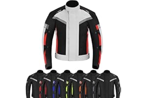 VASTER Chaqueta de Moto - Impermeables Prueba Motocicleta para Hombre con Protecciones - Chaleco Textil para Motocicleta, Aprobado Por la CE (EN 17092-4)