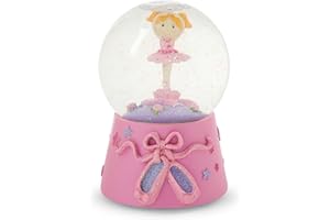 Mousehouse Gifts - Musical Ballerina Snow Globe, Pink Christmas Snow Globe for Little Girls