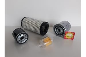 MOTOR FUN SPORTS Filter - Set passend für Kubota G18 G21 G2160 ZD21 Ölfilter, Luftfilter, Kraftstofffilter, Hydraulikfilter