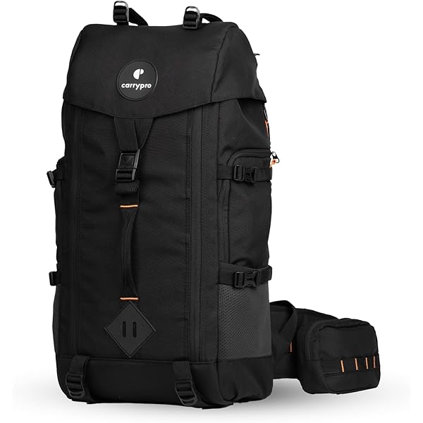 Bear Grylls 45L Hiking Hydration Backpack with 2L Bladder, Black