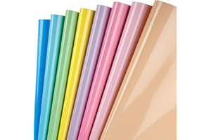 RUSPEPA Fogli Di Carta Da Regalo - Carta Da Regalo Colorata Tinta Unita Perfetta Per Pasqua, Festa, Festa, Matrimonio, Compleanno, Festa Della Mamma - 8 Fogli Piegati - 50 cm X 70 cm