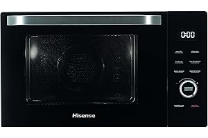 Hisense H30MOBS10HC Kuchenka mikrofalowa 4 w 1 Combo z grillem, Airfry i konwekcją, 1000W/2400W/2400W, 30Litrów, 10 programów. czyszczenie parą, czarny