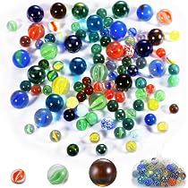 Lot De 105 Billes En Verre œil-de-chat - 14mm, Multicolores - Pour Jeux, Décoration D'intérieur, Enfants