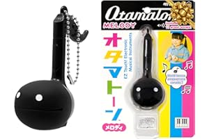 Otamatone Melody Japoński instrument muzyczny (rozmiar mini), 11 zaprogramowanych utworów, przenośny syntezator od Cube/Maywa Denki, czarny (angielska instrukcja użytkowania)