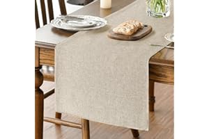 Artoid Mode Camino de mesa de otoño marrón claro, lavable, cocina, comedor, decoración interior, vacaciones, fiesta, decoración, 40 x 140 cm