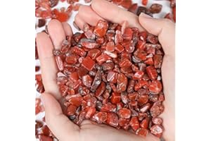 XIANNVXI Carnelian Crystal Chips Red Crystals Healing Crushed Stones Tumbled Crystal Bulk Gemstones Reiki Irregular Crushed Crystals 250g 0.55lbs