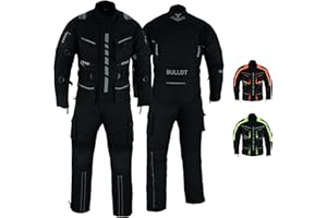 ‎BULLDT BULLDT Herren Motorradkombi Textilien motorradjacke + Motorradhose inkl. Protektoren, 48/S, Schwarz